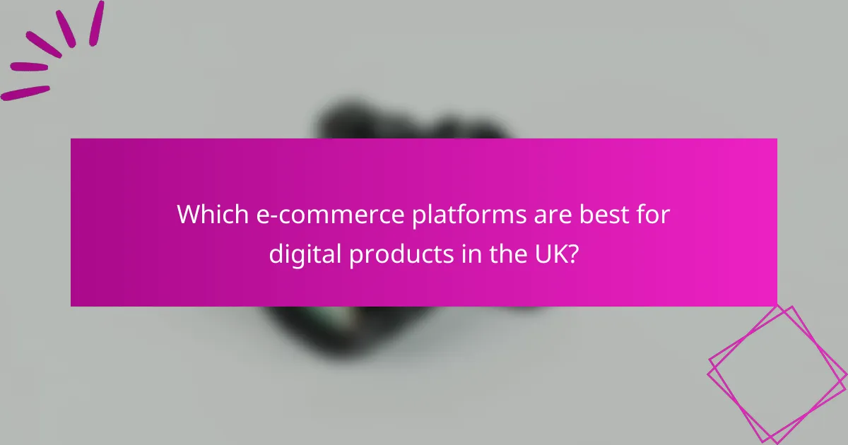 Which e-commerce platforms are best for digital products in the UK?